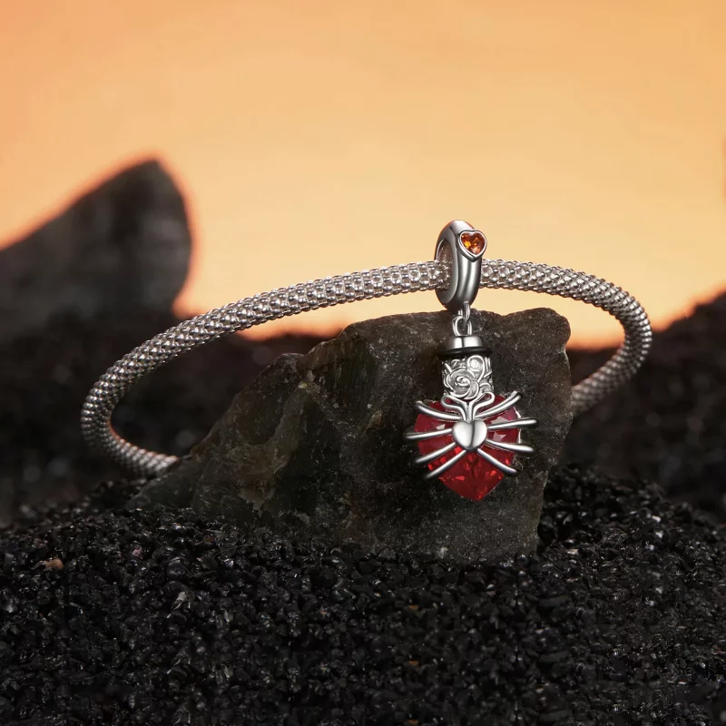 (afbeelding voor) PANDORA Stijl Memorial Rose Hart Rood - BSC1058-RD - Bekijken 3