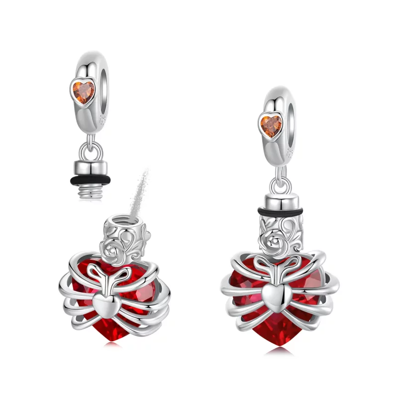 (afbeelding voor) PANDORA Stijl Memorial Rose Hart Rood - BSC1058-RD - Bekijken 7