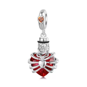 PANDORA Stijl Memorial Rose Hart Rood - BSC1058-RD (afbeelding voor) PANDORA Stijl Memorial Rose Hart Rood - BSC1058-RD