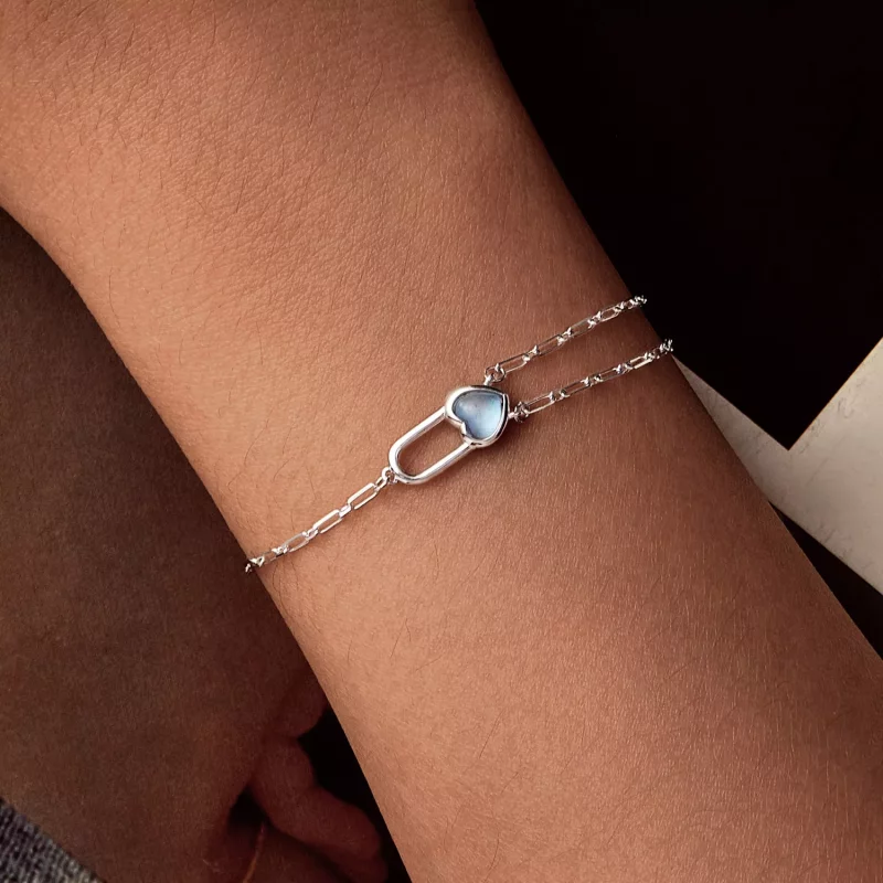(afbeelding voor) PANDORA Stijl Natuurlijke Aquamarijn Armband - BSB191 - Bekijken 3