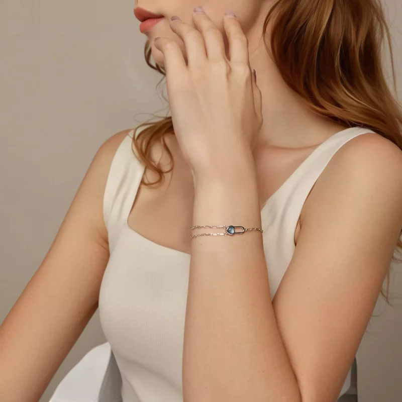 (afbeelding voor) PANDORA Stijl Natuurlijke Aquamarijn Armband - BSB191 - Bekijken 8