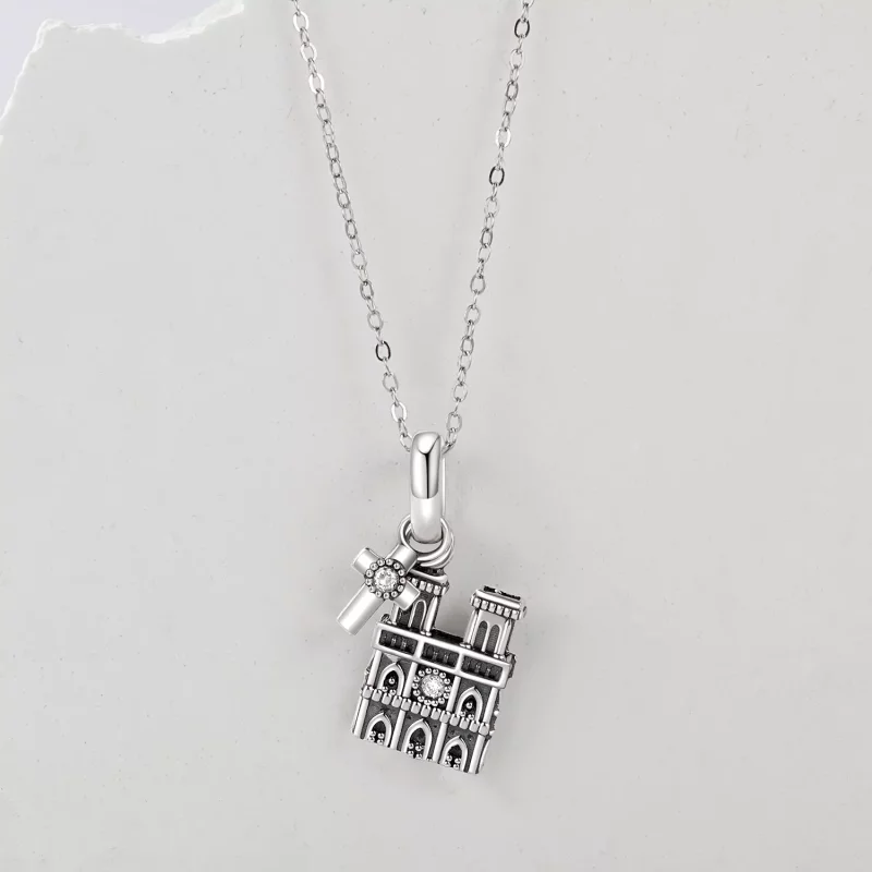 (afbeelding voor) PANDORA-stijl Notre Dame de Paris-hanger - SCC2873 - Bekijken 3