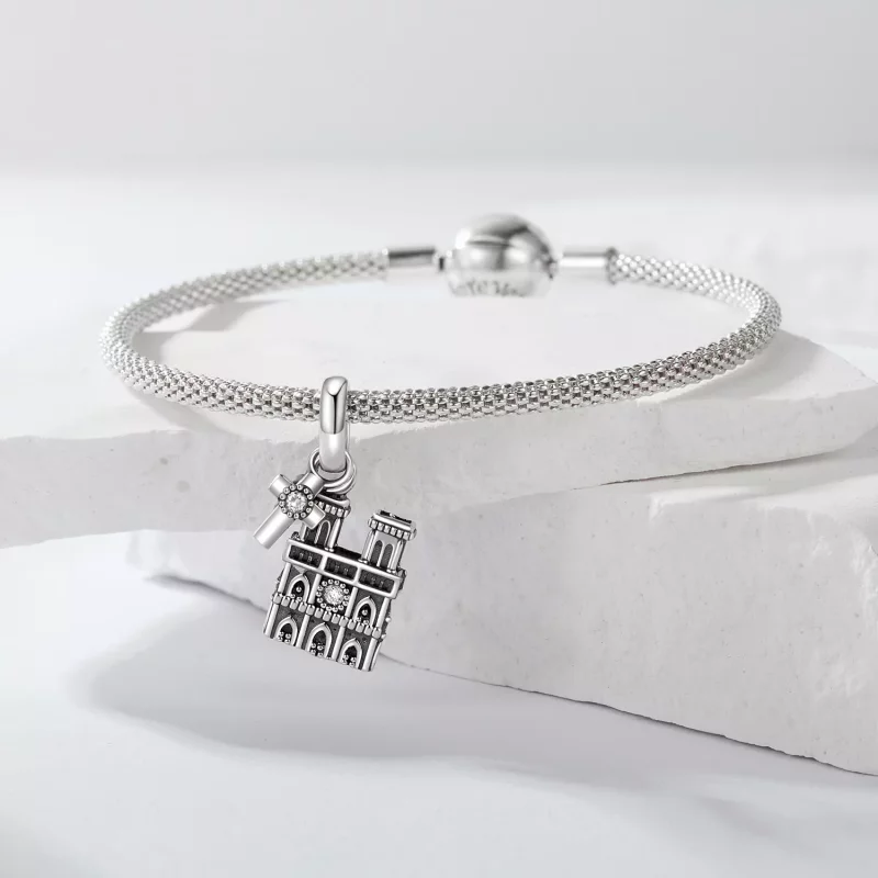(afbeelding voor) PANDORA-stijl Notre Dame de Paris-hanger - SCC2873 - Bekijken 4
