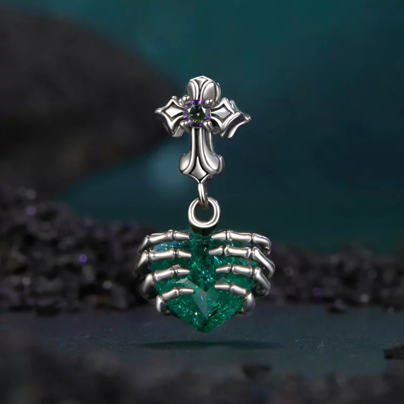 (afbeelding voor) PANDORA Stijl Schedel Hart Hanger - BSC1061 - Bekijken 2