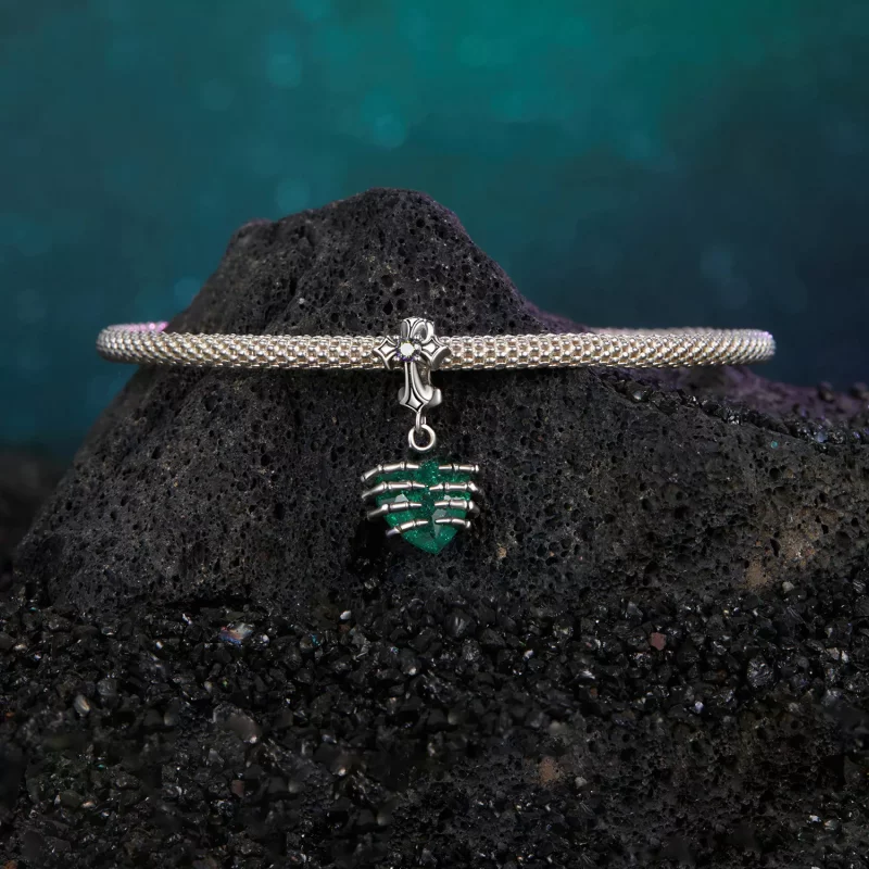(afbeelding voor) PANDORA Stijl Schedel Hart Hanger - BSC1061 - Bekijken 4