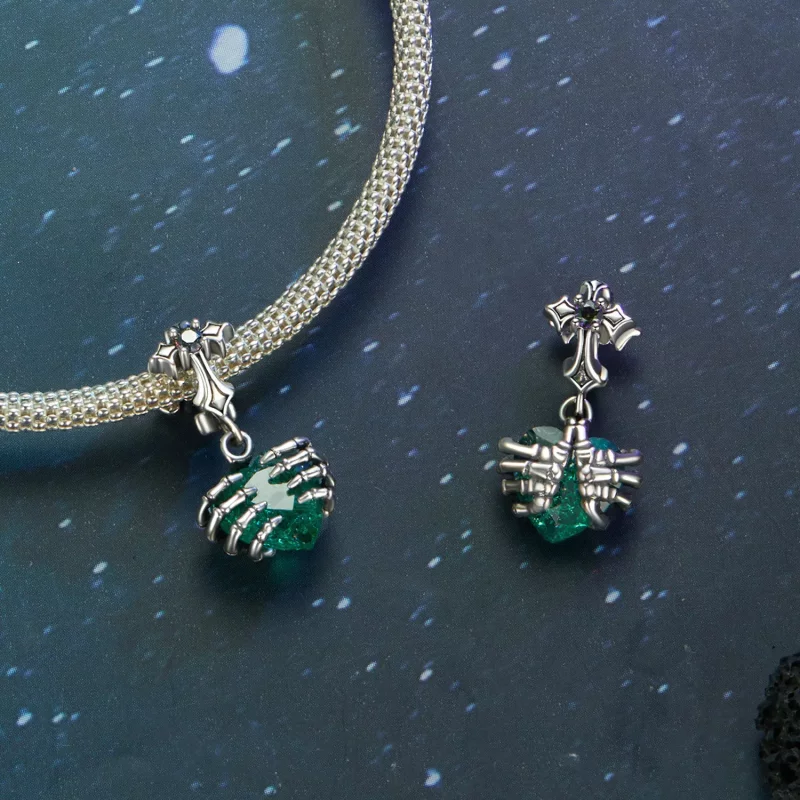 (afbeelding voor) PANDORA Stijl Schedel Hart Hanger - BSC1061 - Bekijken 5