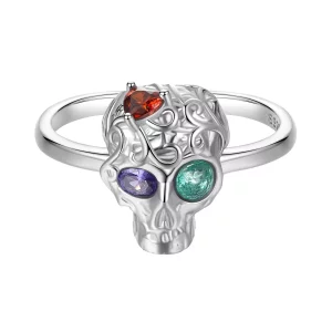 (afbeelding voor) PANDORA Stijl Schedel Ring - BSR607-E