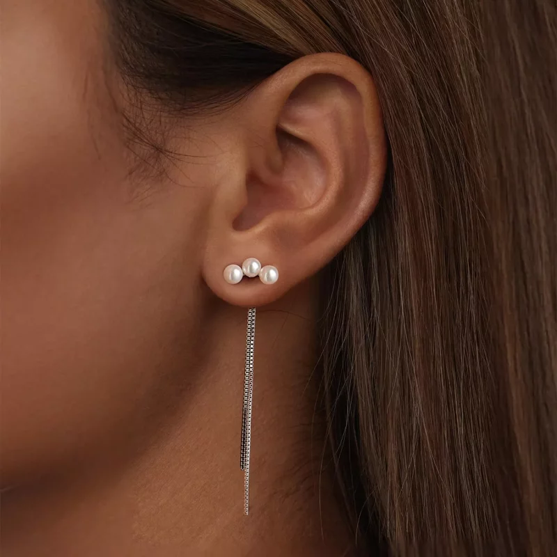 (afbeelding voor) PANDORA Stijl Schelp Parel Kwast Oorbellen - SCE1777 - Bekijken 6