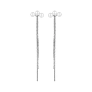 PANDORA Stijl Schelp Parel Kwast Oorbellen - SCE1777 (afbeelding voor) PANDORA Stijl Schelp Parel Kwast Oorbellen - SCE1777