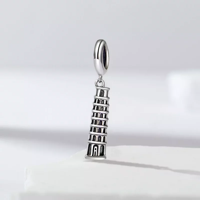 (afbeelding voor) PANDORA-stijl scheve toren van Pisa hanger - SCC2876 - Bekijken 2