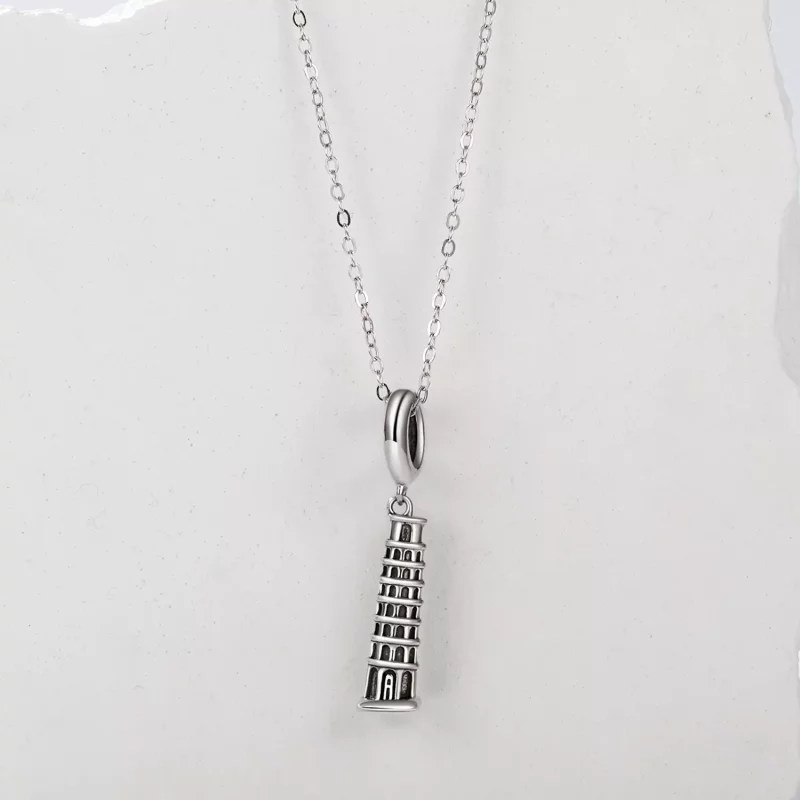 (afbeelding voor) PANDORA-stijl scheve toren van Pisa hanger - SCC2876 - Bekijken 3
