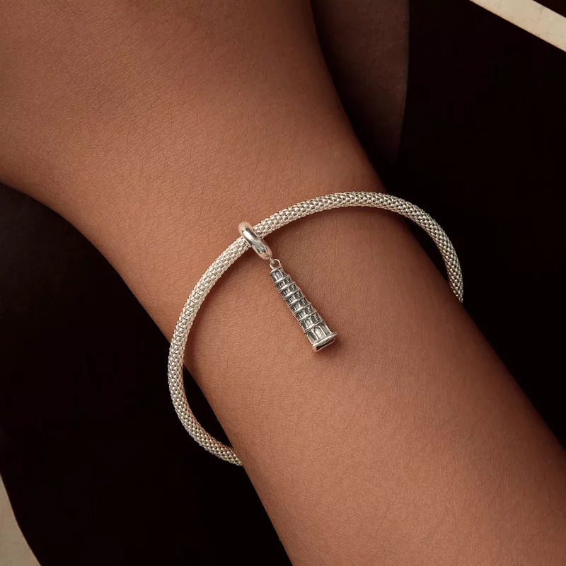 (afbeelding voor) PANDORA-stijl scheve toren van Pisa hanger - SCC2876 - Bekijken 6