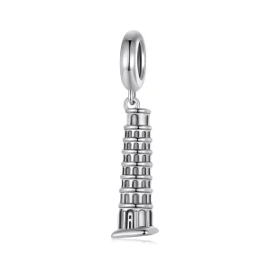 PANDORA-stijl scheve toren van Pisa hanger - SCC2876 (afbeelding voor) PANDORA-stijl scheve toren van Pisa hanger - SCC2876