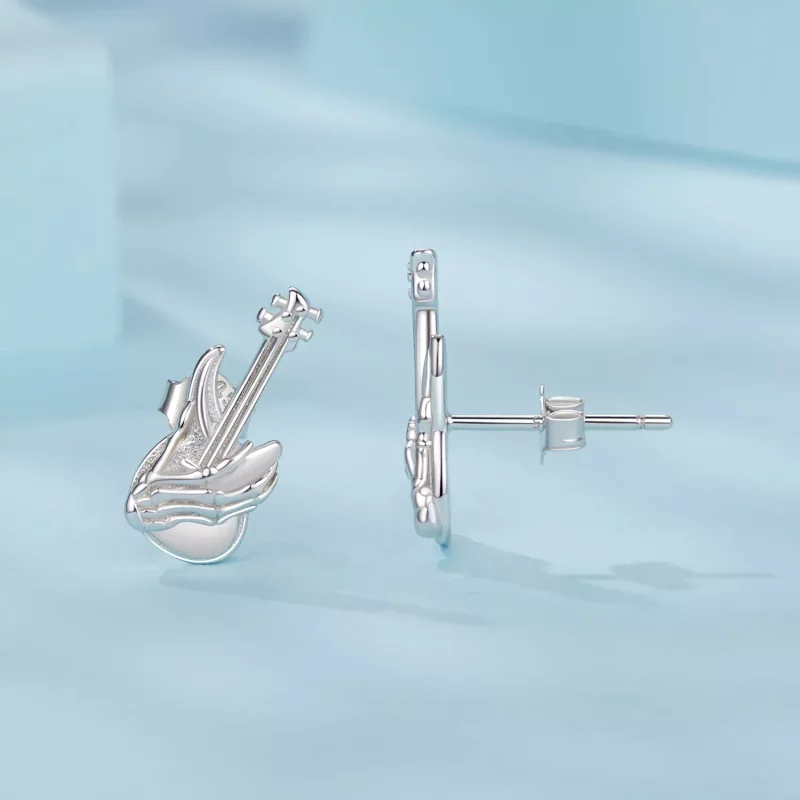 (afbeelding voor) PANDORA Stijl Skelet Hand Bas Oorbellen - SCE1806 - Bekijken 4