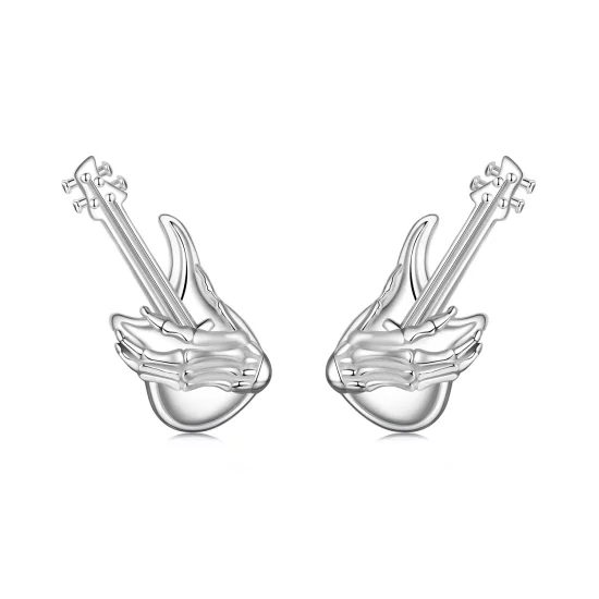 (afbeelding voor) PANDORA Stijl Skelet Hand Bas Oorbellen - SCE1806