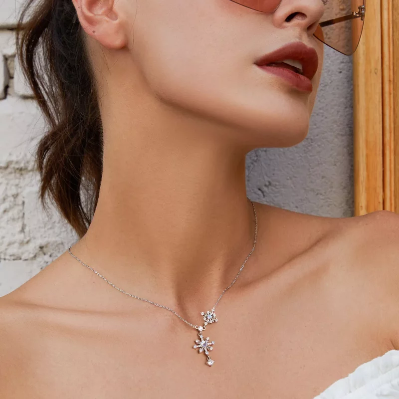 (afbeelding voor) PANDORA Stijl Sneeuwvlok Ketting - BSN364 - Bekijken 6