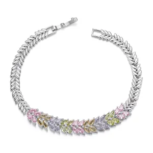 (afbeelding voor) PANDORA Stijl Sprankelende Blad Armband - YIB067-ACF