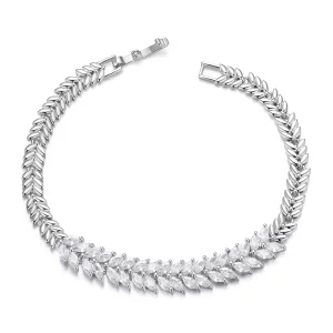 (afbeelding voor) PANDORA Stijl Sprankelende Blad Armband - YIB067-A