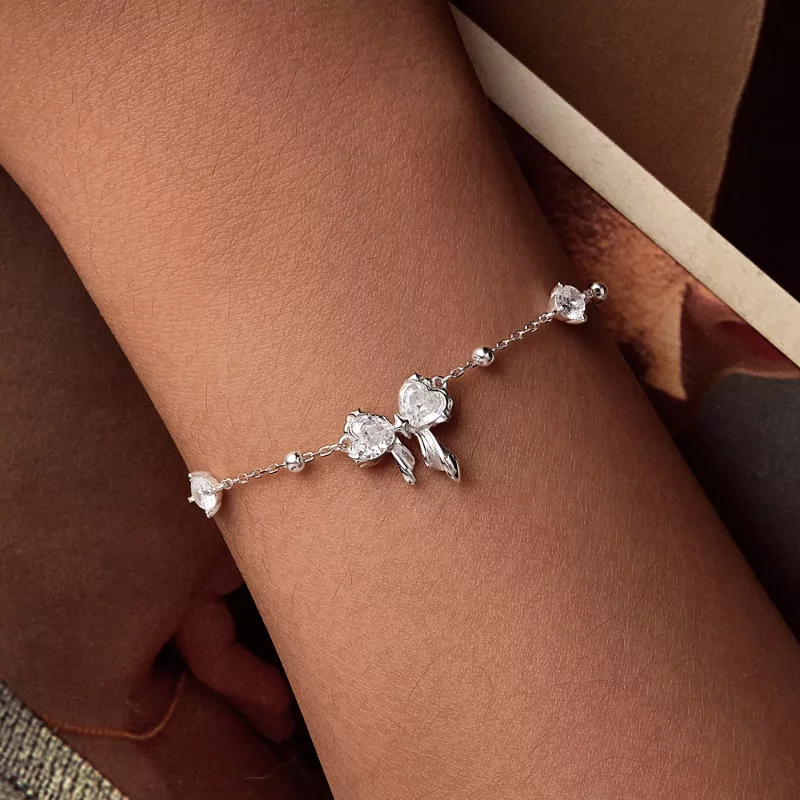 (afbeelding voor) PANDORA Stijl Sprankelende Strik Armband - BSB188 - Bekijken 3