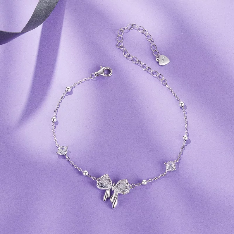 (afbeelding voor) PANDORA Stijl Sprankelende Strik Armband - BSB188 - Bekijken 2