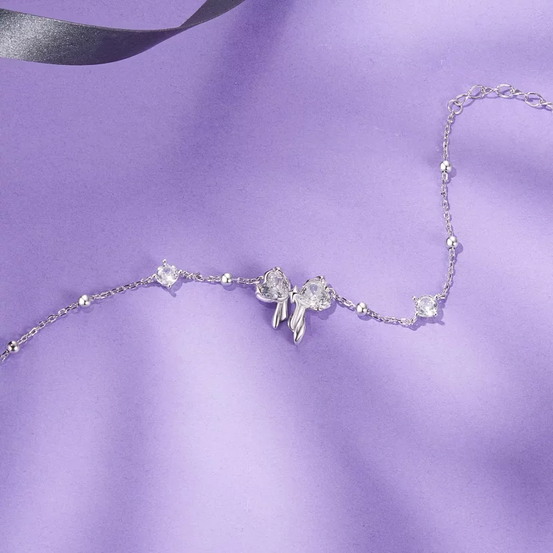 (afbeelding voor) PANDORA Stijl Sprankelende Strik Armband - BSB188 - Bekijken 4