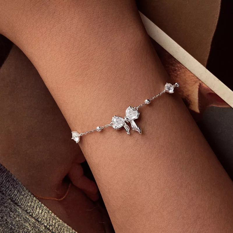 (afbeelding voor) PANDORA Stijl Sprankelende Strik Armband - BSB188 - Bekijken 5