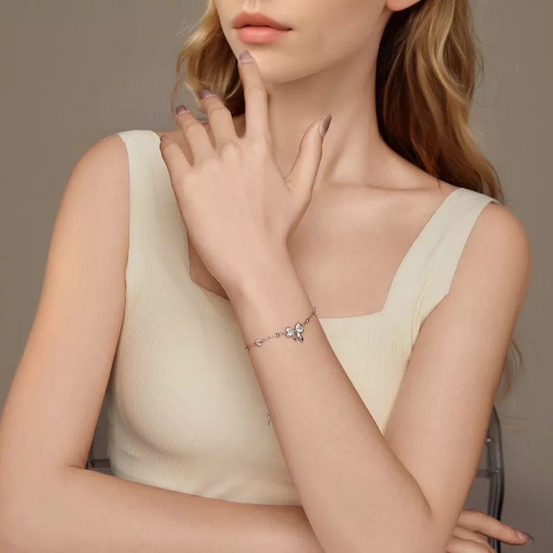 (afbeelding voor) PANDORA Stijl Sprankelende Strik Armband - BSB188 - Bekijken 8