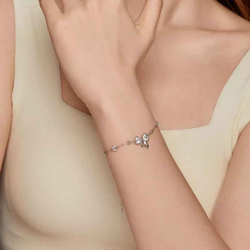 (afbeelding voor) PANDORA Stijl Sprankelende Strik Armband - BSB188 - Bekijken 10