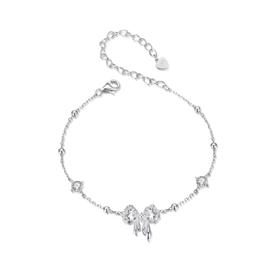 (afbeelding voor) PANDORA Stijl Sprankelende Strik Armband - BSB188