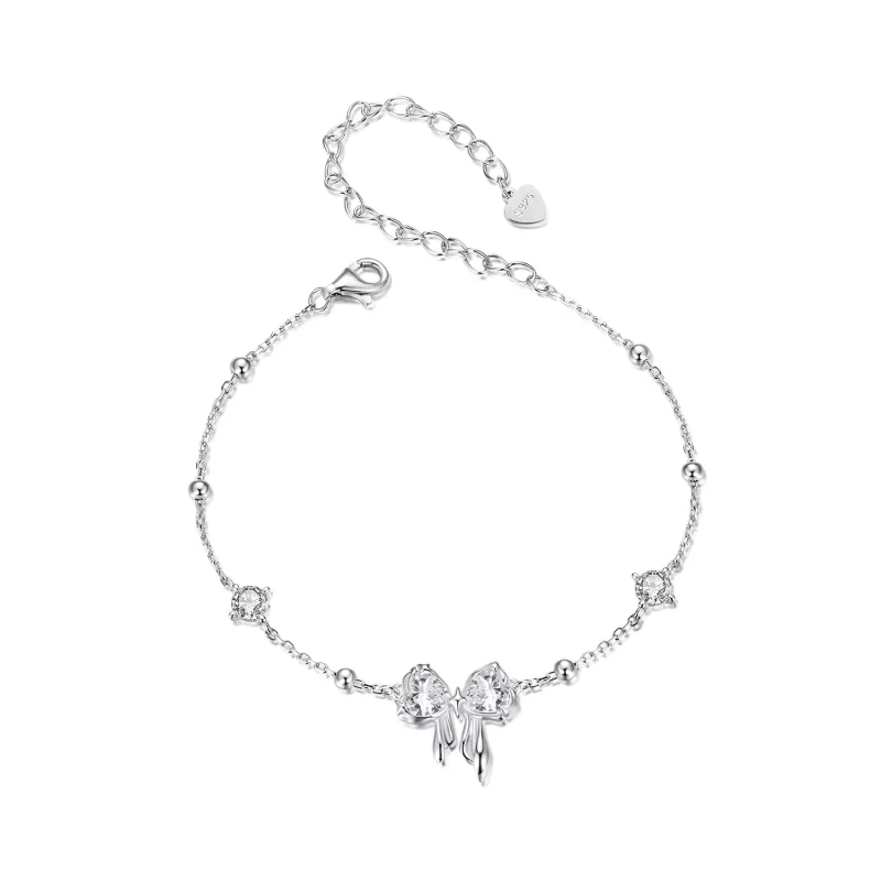 (afbeelding voor) PANDORA Stijl Sprankelende Strik Armband - BSB188