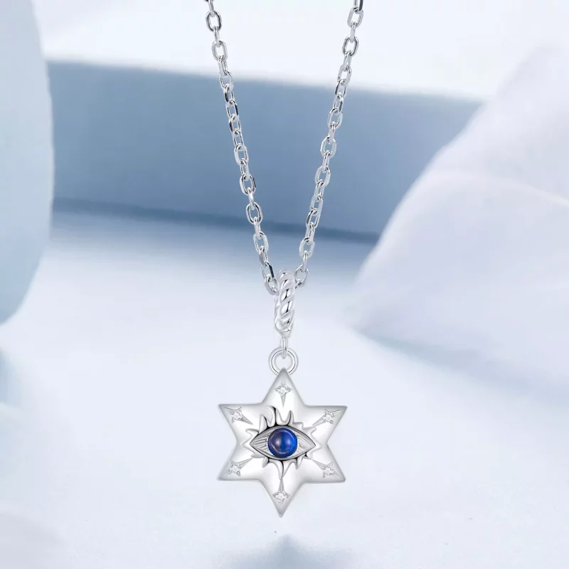 (afbeelding voor) PANDORA-stijl Starburst Demon Eye-ketting - BSN397 - Bekijken 3