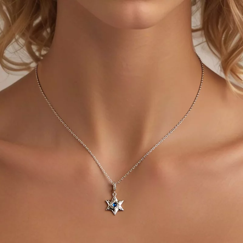 (afbeelding voor) PANDORA-stijl Starburst Demon Eye-ketting - BSN397 - Bekijken 4