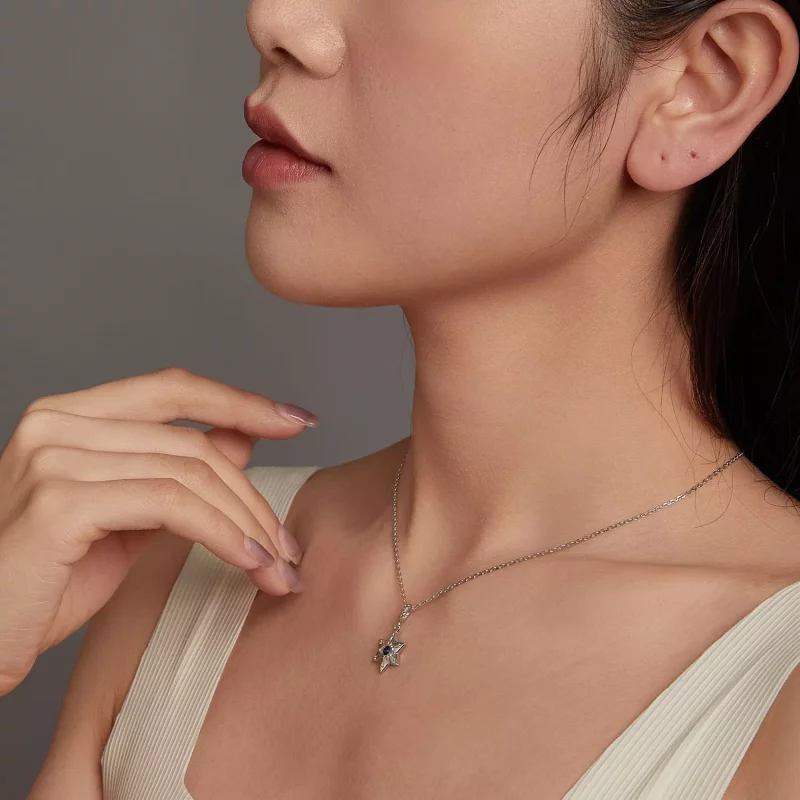 (afbeelding voor) PANDORA-stijl Starburst Demon Eye-ketting - BSN397 - Bekijken 8