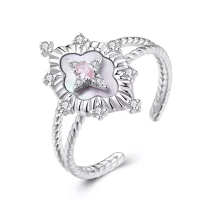 PANDORA Stijl Starlight Roze Schelp Open Ring - YIR244-E (afbeelding voor) PANDORA Stijl Starlight Roze Schelp Open Ring - YIR244-E