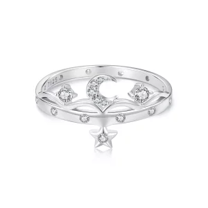 PANDORA Stijl Ster en Maan Ring - SCR1046 (afbeelding voor) PANDORA Stijl Ster en Maan Ring - SCR1046