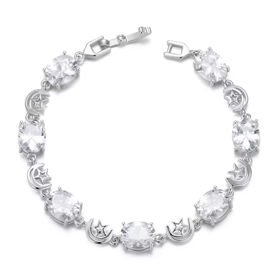 (afbeelding voor) PANDORA-stijl ster- en maanarmband - YIB068-A