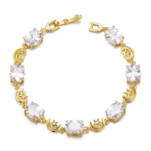PANDORA-stijl ster- en maanarmband - YIB068-B (afbeelding voor) PANDORA-stijl ster- en maanarmband - YIB068-B