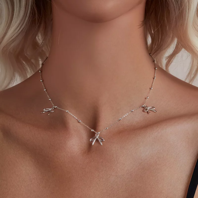 (afbeelding voor) PANDORA Stijl Strik ketting - SCN529 - Bekijken 5