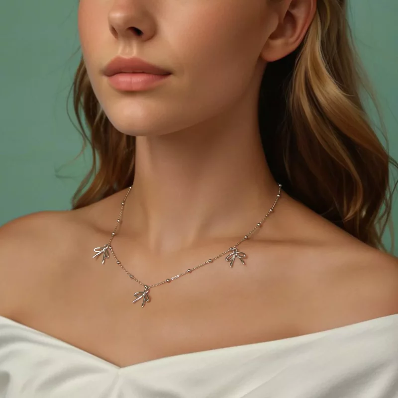 (afbeelding voor) PANDORA Stijl Strik ketting - SCN529 - Bekijken 7