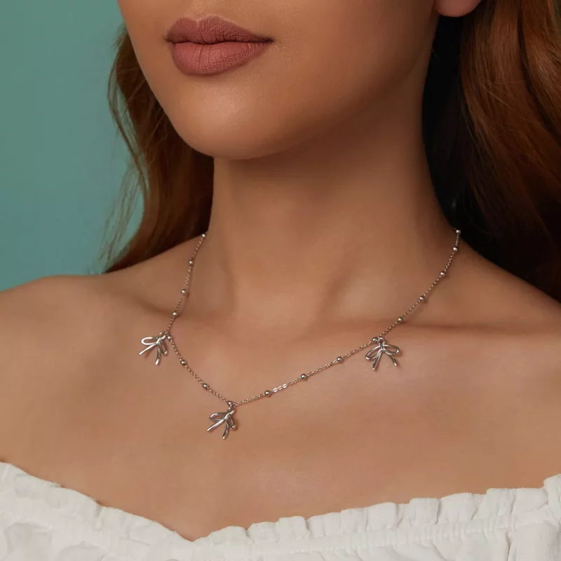 (afbeelding voor) PANDORA Stijl Strik ketting - SCN529 - Bekijken 9