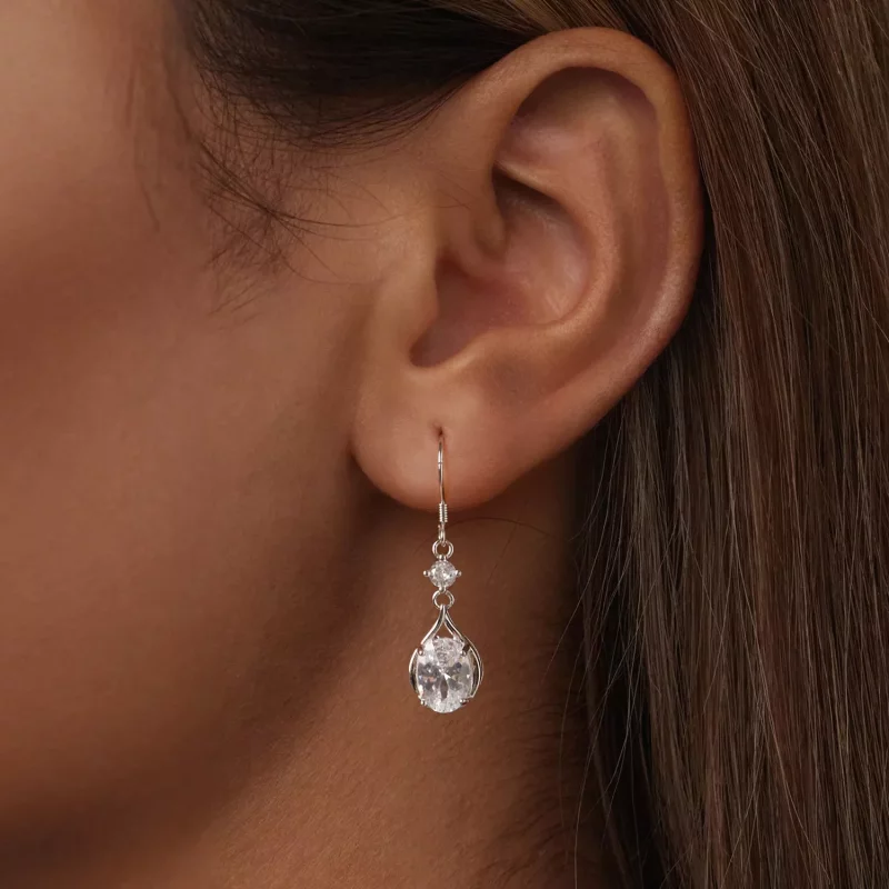 (afbeelding voor) PANDORA Stijl Teardrop Oorbellen - BSE1087 - Bekijken 6