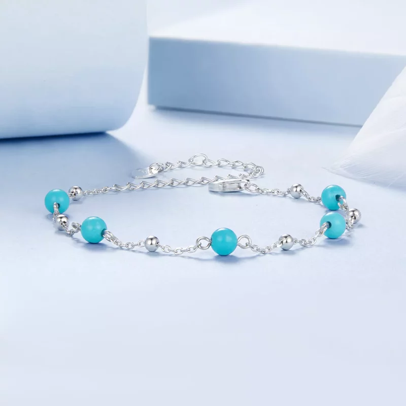 (afbeelding voor) PANDORA Stijl Turquoise Armband - BSB197 - Bekijken 3