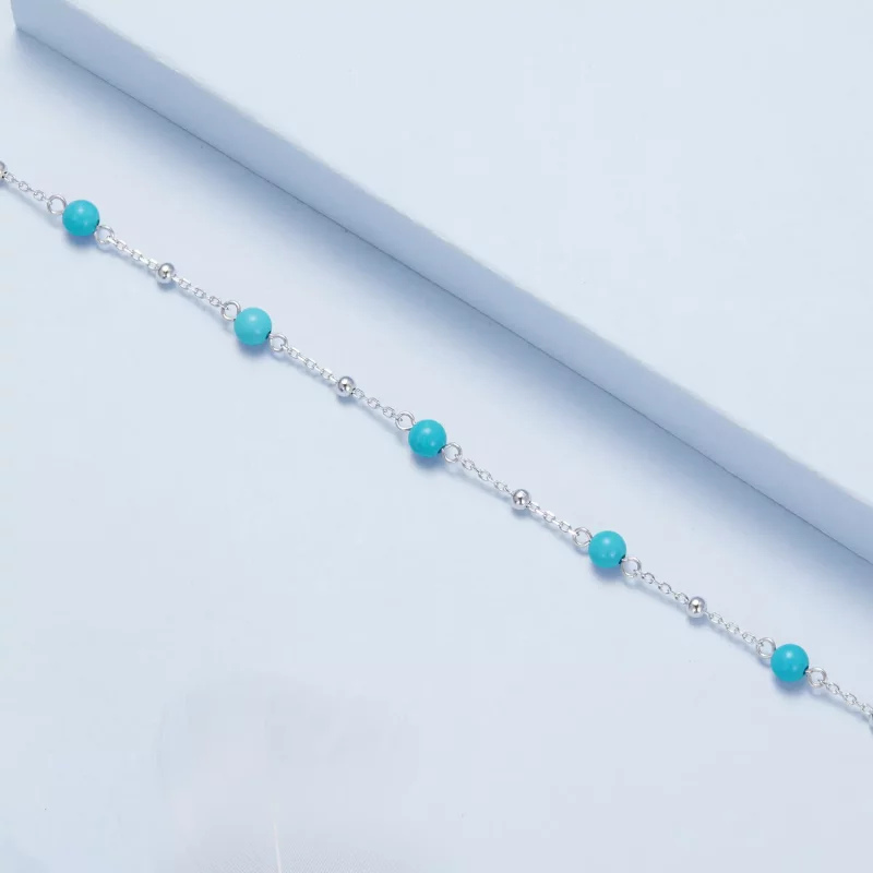(afbeelding voor) PANDORA Stijl Turquoise Armband - BSB197 - Bekijken 4