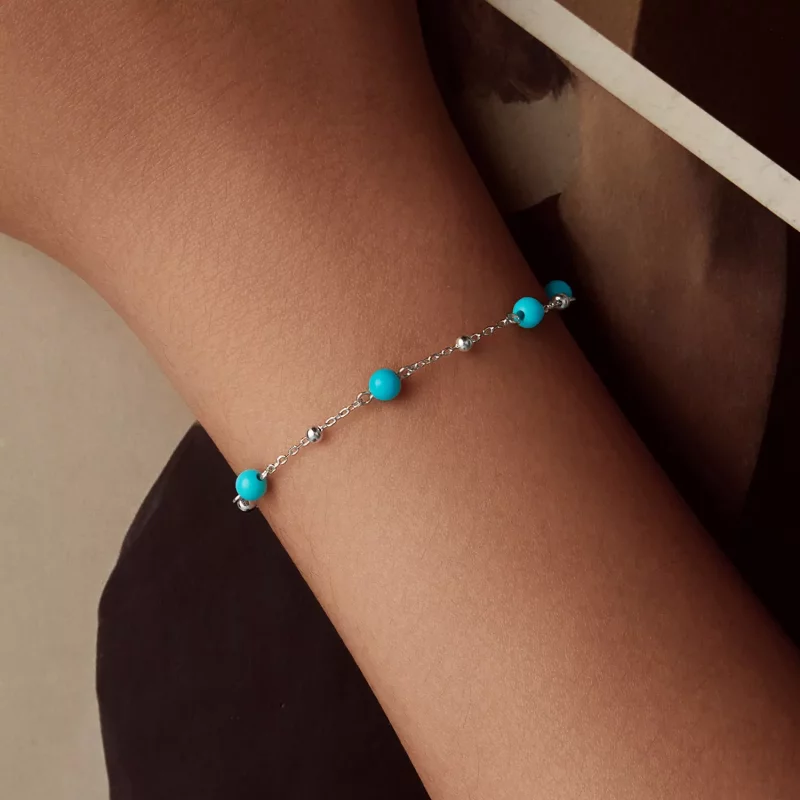 (afbeelding voor) PANDORA Stijl Turquoise Armband - BSB197 - Bekijken 6