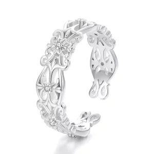 (afbeelding voor) PANDORA Stijl Vintage paleis patroon brede ring - BSR575-E