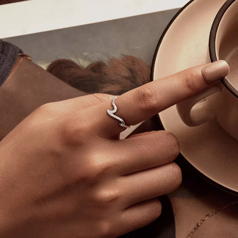 (afbeelding voor) PANDORA Stijl Wave Ring - BSR587 - Bekijken 6
