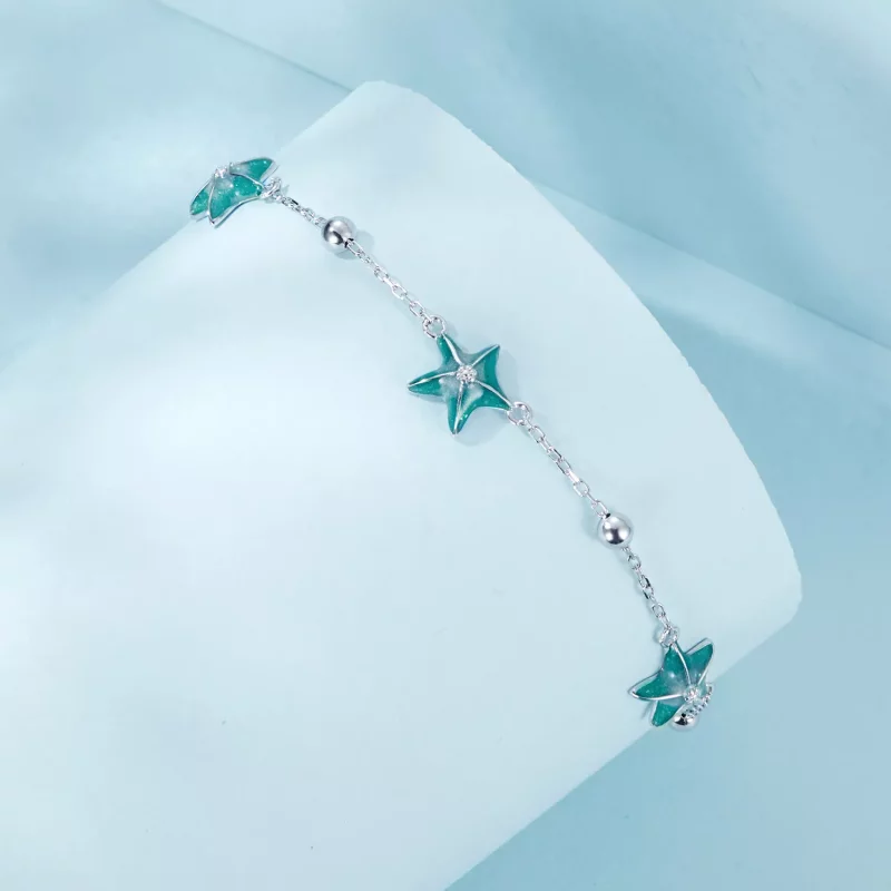 (afbeelding voor) PANDORA-stijl zeester-blauwe enkelband - SCT026 - Bekijken 2