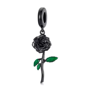 (afbeelding voor) PANDORA Stijl Zwarte Roos Hanger - BSC584