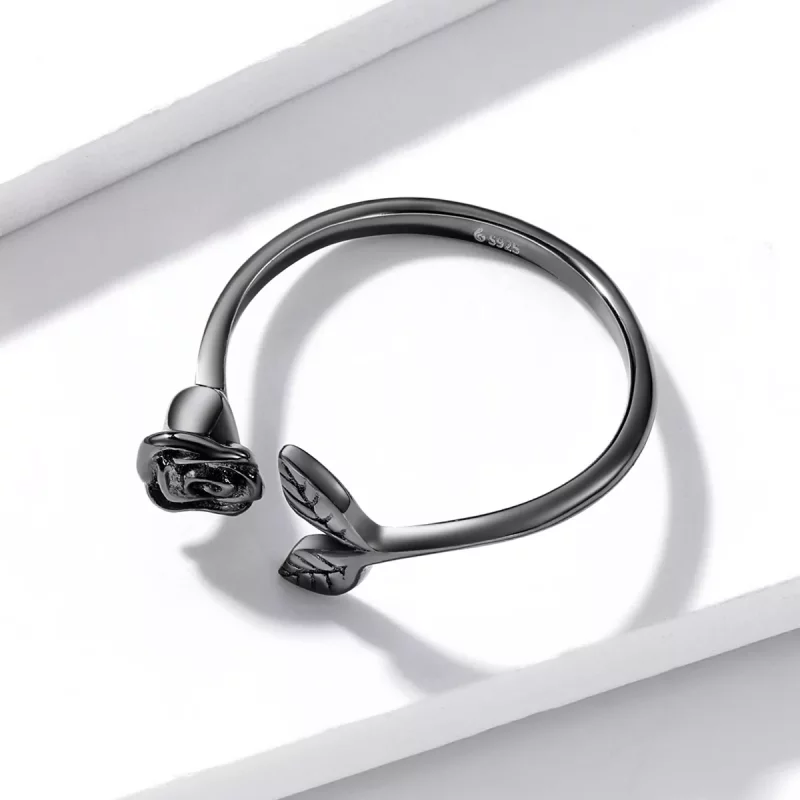(afbeelding voor) PANDORA Stijl Zwarte Roos Open Ring - BSR239 - Bekijken 4