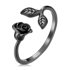 (afbeelding voor) PANDORA Stijl Zwarte Roos Open Ring - BSR239